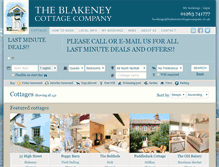 Tablet Screenshot of blakeneycottagecompany.co.uk